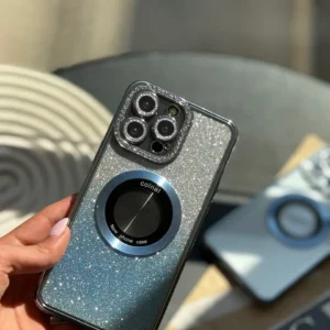 قاب شاین اکلیلی دور نگین مگسیف دار آبی (کدC1664)