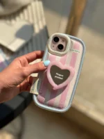 قاب Victoria's Secret با پاپ سوکت قلبی آینه ای (کدC1602) - Image 4