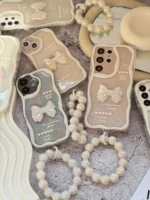 قاب Ribbon Love آیفون و اندرویدی با آویز (کدC1887) - Image 4