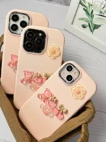 قاب Sweet عروسک شیشه ای صورتی (کدC1798) - Image 4