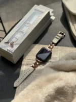 بند اپل واچ کارتیر استیل و چرم سگک دلفینی (کدw5014) - Image 4