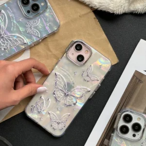 قاب PoutapCase Butterfly یخی هولوگرامی (کدC1618)