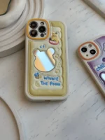 قاب Pooh چرمی برجسته آینه دار (کدC1355)