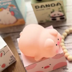 چراغ خواب سیلیکونی خوک صورتی (کدa0204)