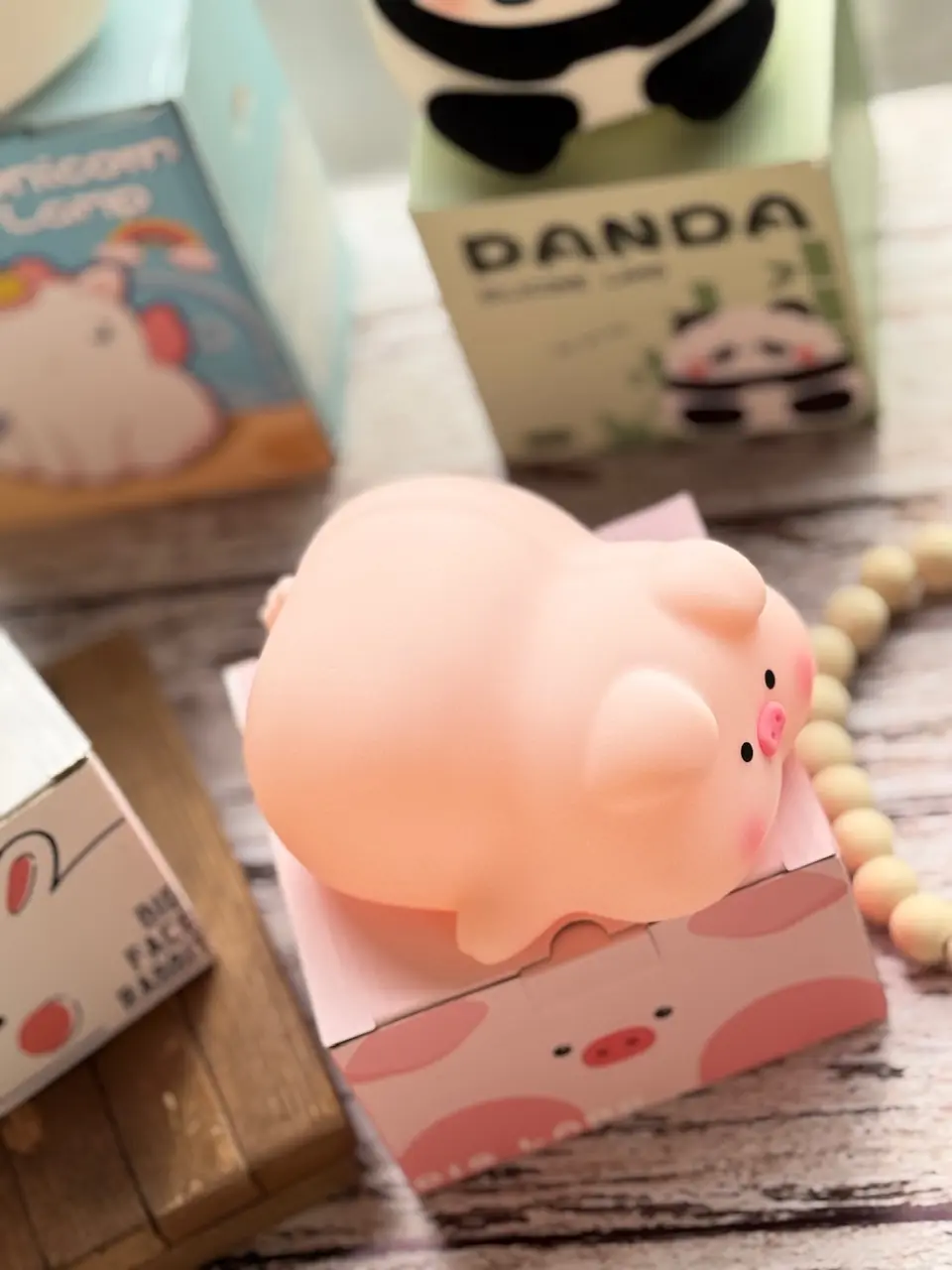 29e009 چراغ خواب سیلیکونی خوک صورتی (کدa0204) - Image 1