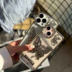 قاب پروانه باز شو نقره ای (کدC1568)