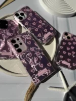 قاب موج صورتی قلبی آیفونی و اندرویدی (کدC1870) - Image 3