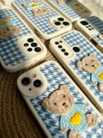 خرس پارچه ای با بند سیلیکونی آیفون / سامسونگ / شیائومی (کدc1207) - Image 2