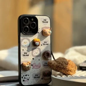 قاب بیسکوییت و دونات با آویز خرس پشمی (کدC1601)