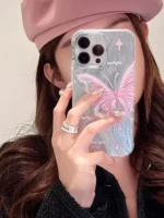 قاب پروانه صورتی براش (کدC1724)