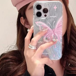 قاب پروانه صورتی براش (کدC1724)