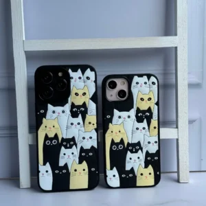 قاب گربه های خیابانی سیلیکونی برجسته (کدC1728)