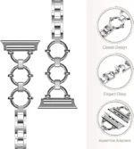 بند اپل واچ فلزی طرح رینگی Gucci design (کدw5010) - Image 5