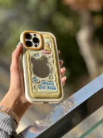 قاب Pooh چرمی برجسته آینه دار (کدC1355) - Image 3