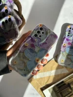 قاب گل آبرنگی آیفون و سامسونگ و شیائومی (کدC1467) - Image 4