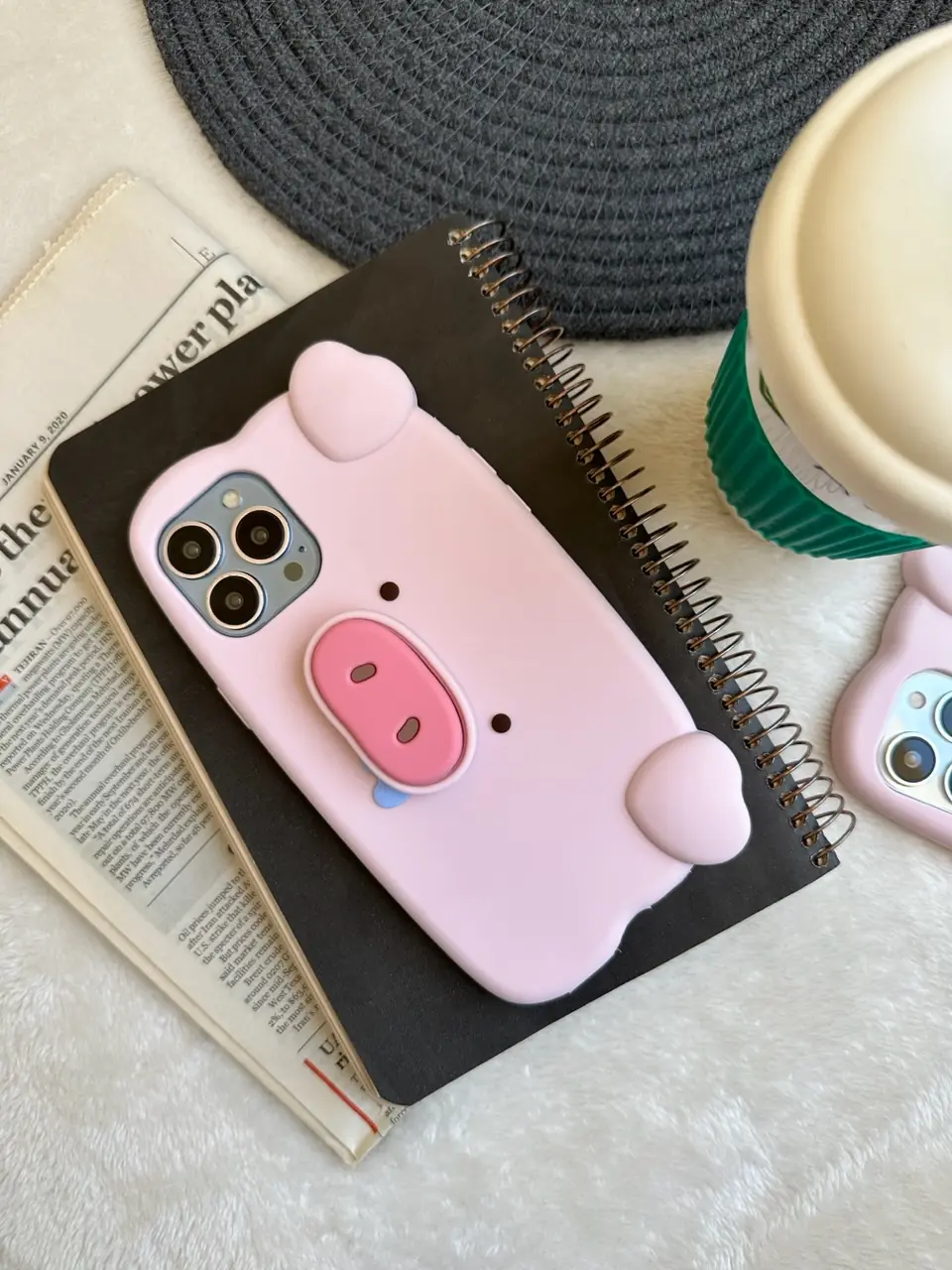 6921a6 قاب Pig سیلیکونی استند شو (کدC1274) - Image 1