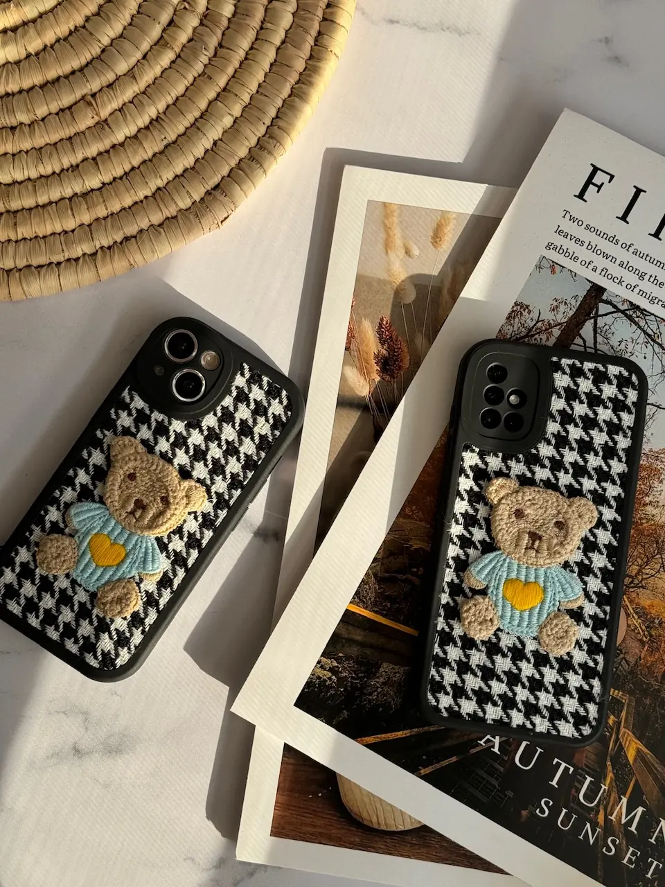 6d57d0 قاب خرس پارچه ای مشکی با بند سیلیکونی (کدC1509) - Image 1