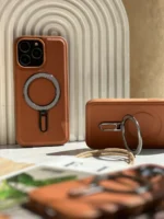 قاب چرمی مگ سیف استند شو فلزی (کدC1400)