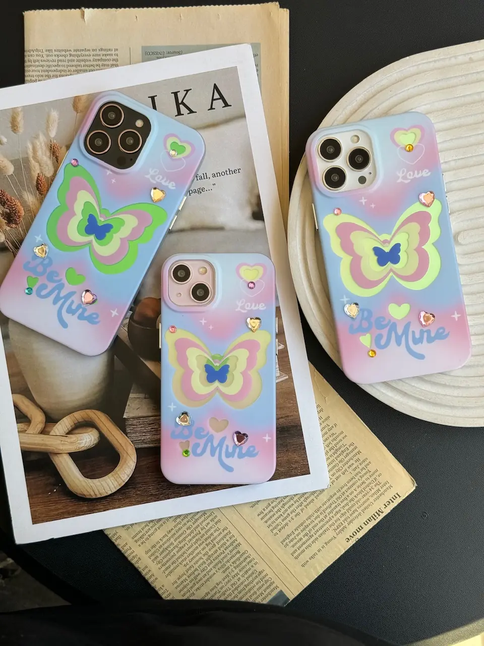 6e22cd قاب Be Mine پروانه ای با بند (کدC1691) - Image 1