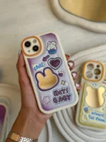 قاب Rabbit چرمی برجسته آینه دار (کدC1356)