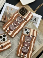 قاب سه خرس قهوه ای راه راه (کدC1681) - Image 3