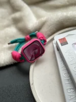 بند اپل واچ بافت کنفی با گارد سرخابی (کدw5009)