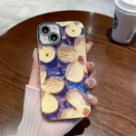 قاب گل آبرنگی (گل کرم / زمینه بنفش) (کدC1481)