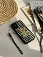 قاب خرس پارچه ای مشکی با بند سیلیکونی (کدC1509) - Image 5