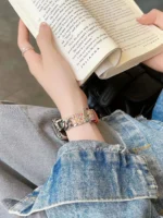 بند کارتیر چرمی چهارخانه رنگی Celine (کدw5022) - Image 3