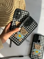 قاب خرس پارچه ای مشکی با بند سیلیکونی (کدC1509) - Image 4