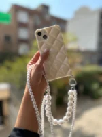 قاب لوزی با دو آویز مرواریدی بلند و کوتاه (کدC1397) - Image 3