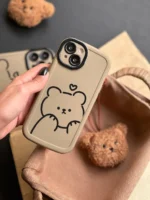 قاب تدی با آویز پشمی آیفون (کدC1502) - Image 2