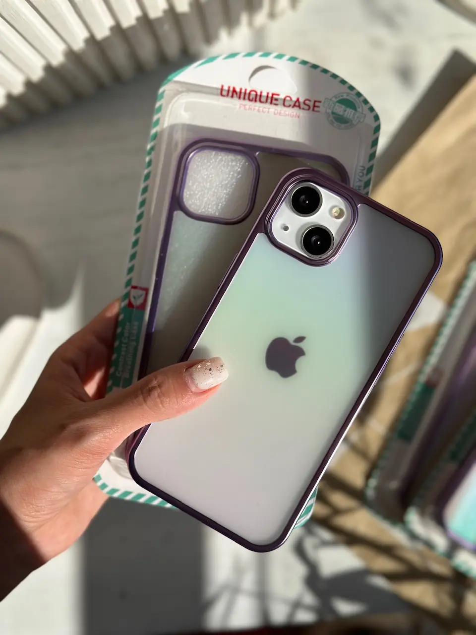 bccbd4 قاب هولوگرامی Magic Mask بنفش (کدC1414) - Image 1