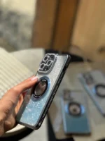 قاب شاین اکلیلی دور نگین مگسیف دار آبی (کدC1664) - Image 2