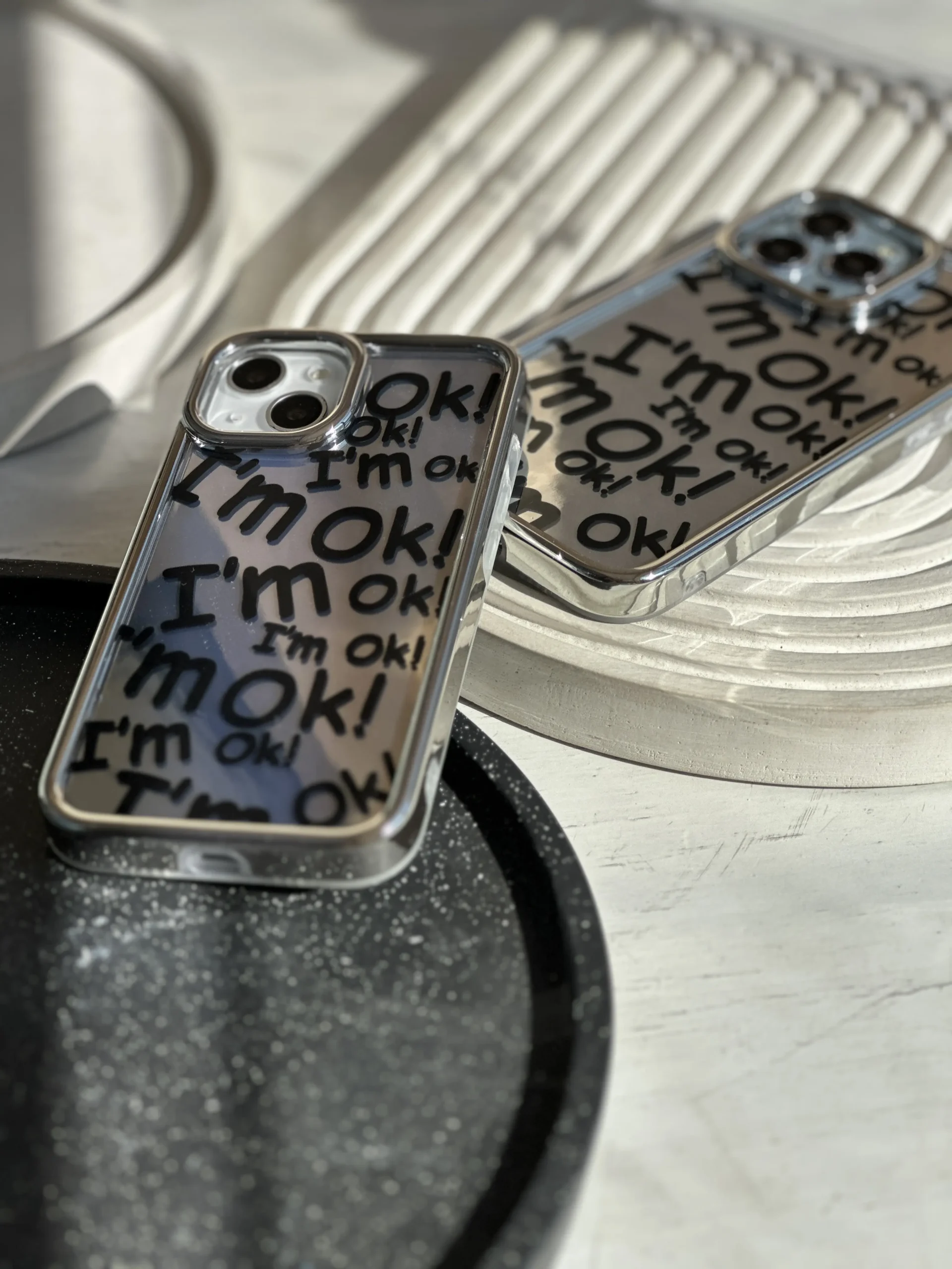 c7806c قاب I'm OK نقره ای (کدC1413) - Image 1