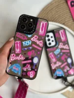 قاب استیکر Barbie آینه ای (کدC1417)