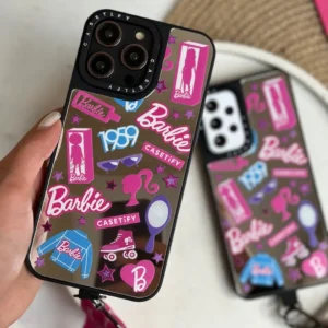 قاب استیکر Barbie آینه ای (کدC1417)