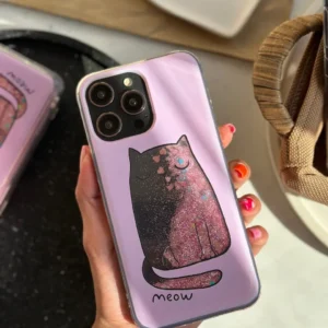 قاب گربه صورتی آکواریومی Meow (کدC1391)