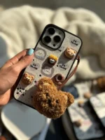 قاب بیسکوییت و دونات با آویز خرس پشمی (کدC1601) - Image 2