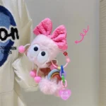 کاور ایرپاد پاپیون صورتی پشمی با آویز (کدa0098) - Image 4