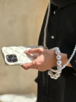 قاب لوزی با دو آویز مرواریدی بلند و کوتاه (کدC1397) - Image 5