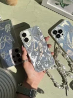 قاب پروانه نگینی با آویز (کدC1716)