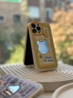 قاب Pooh چرمی برجسته آینه دار (کدC1355) - Image 2