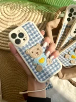 خرس پارچه ای با بند سیلیکونی آیفون / سامسونگ / شیائومی (کدc1207) - Image 3