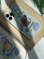 قاب Pochacco چرمی برجسته آینه دار (کدC1308) - Image 3