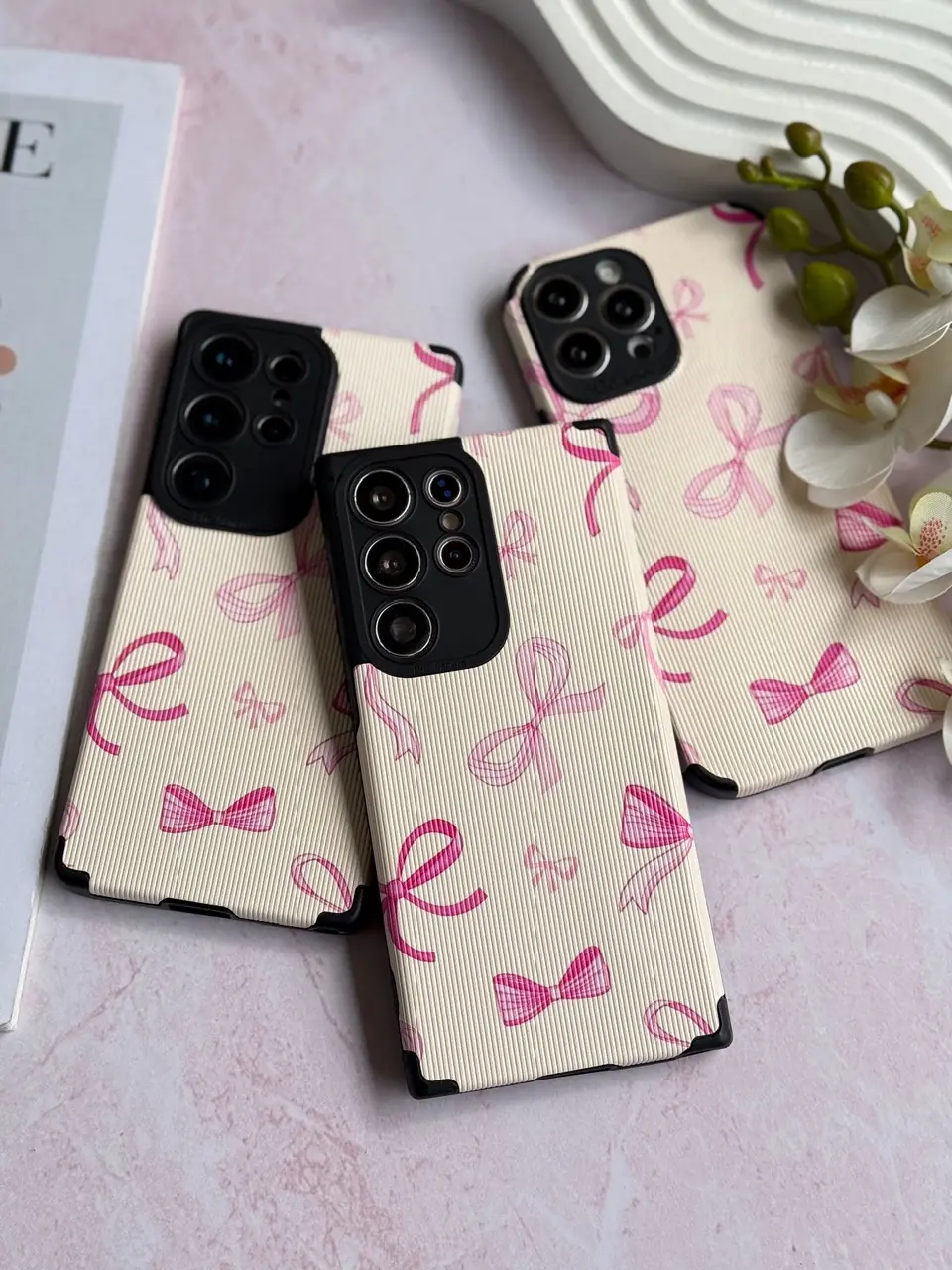 3f6804 قاب پاپیون صورتی کبریتی آیفون ، سامسونگ ، شیائومی (کدC2207) - Image 1