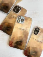 قاب آیفون Milk & Coffee | طرح کهربایی صدفی قهوه‌ای خاص (iPhone 12 تا 17) - Image 7