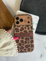 قاب آیفون Dior Leopard Golden | طرح پلنگی (سری ۱۳ تا ۱۷) - Image 3