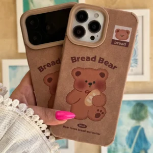 قاب عروسکی Bread Bear (خرس نان) با طراحی فانتزی و کیوت | مناسب آیفون، سامسونگ و شیائومی