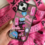 قاب باربی آیفون استیکر Barbie آینه ایقاب باربی آیفون استیکر Barbie آینه ای